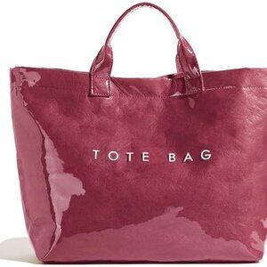 PVC Tote Bag Women Large Waterproof Plastic Travel Work Handbag